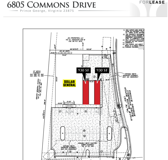 6805 Commons Drive, Prince George, Virginia, ,Retail,For Lease,6805 Commons Drive,1219