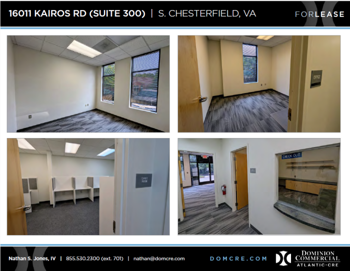 16011 Kairos Road, South Chesterfield, Virginia, ,Office,For Lease,16011 Kairos Road,1224