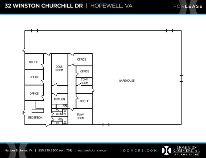 32 Winston Churchill Road, Hopewell, Virginia, ,Industrial,For Lease,32 Winston Churchill Road,1225