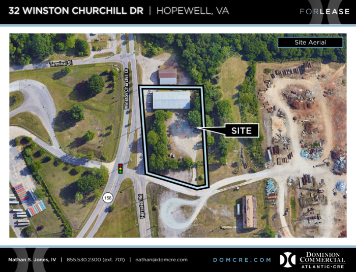 32 Winston Churchill Road, Hopewell, Virginia, ,Industrial,For Lease,32 Winston Churchill Road,1225